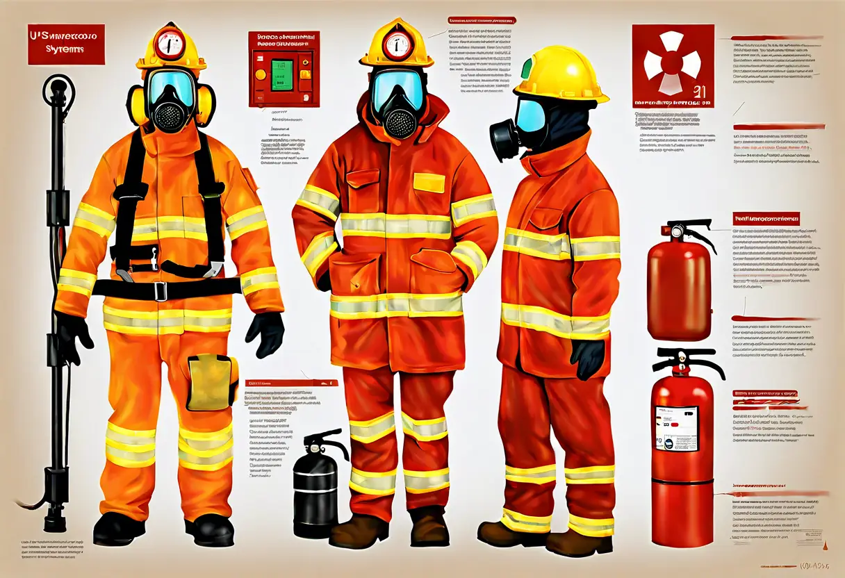 An infographic illustrating the safety equipment used at UVAROVSK TERMINAL.